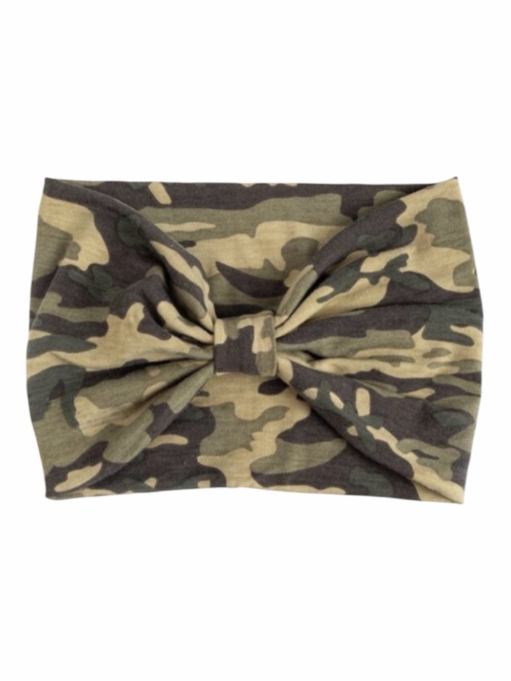 Francescaโs Green Camo Cotton Bandeau